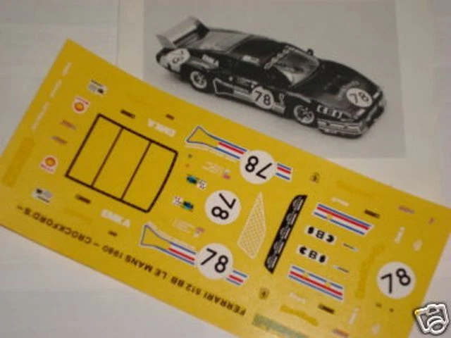 Decals Ferrari 512 BB Le Mans 1979 #64 - Adesivi Per Modellismo In Scala 1:32, 1:43, 1:24, 1:18 - Nuovi, Le Mans Decals