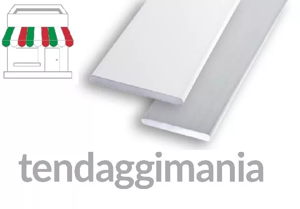 Piattina Peso Per Tenda A Pannelli E Pacchetto Barra Alluminio Bianco Cm 4 E 3