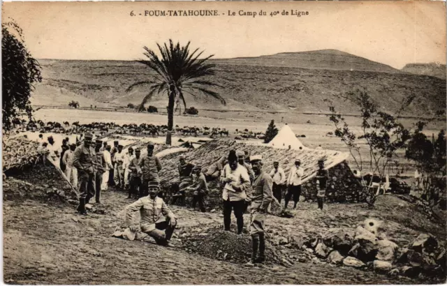 CPA AK Militaire TUNISIE FOUM-TATAHOUINE - Le Camp du 40e de Ligne (92253)