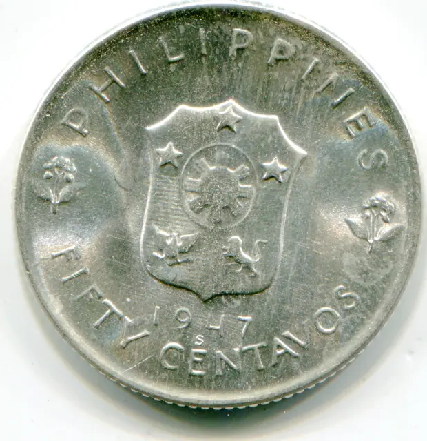 Philippines 50 Centavos 1947-S super Gem level quality KM-184   lotnov8038