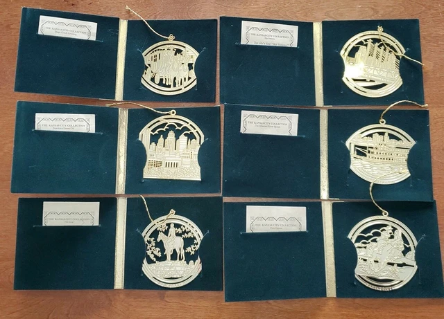 CHRISTMAS ORNAMENTS KANSAS CITY GOLD Sky Station Scout Pony Express Riverboat