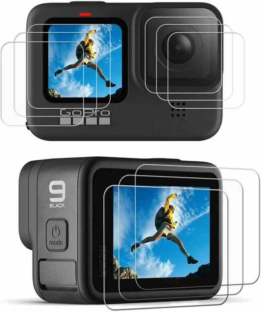 Protecteur d'écran en verre trempé transparent ultra fin pour GoPro Hero 9 noir