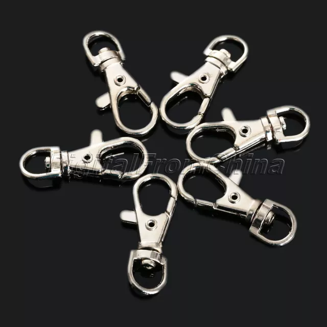 10X Swivel Trigger Clips Snap Lobster Clasps Hook F Key Ring Bag Charm Findings