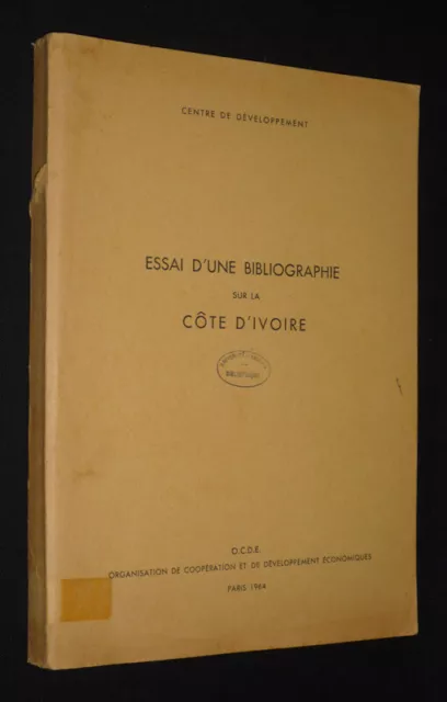Essai d'une bibliographie sur la Côte d'Ivoire