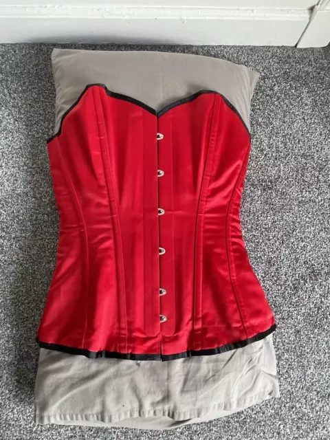 Snobz Red Overbust Corset 28”