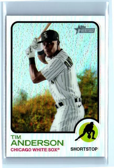 2022 Topps Heritage #241 Tim Anderson Chrome Refractor #/673