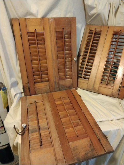 Photo inspiration: Three Vintage Wooden Distressed Window Shutters 20 By 15 In Photo Inspiration