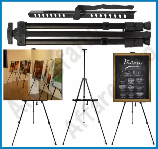 Cavalletto Trepiedi In Alluminio Per Tele E Disegno - Altezza 160cm Per Artisti - Foto 12