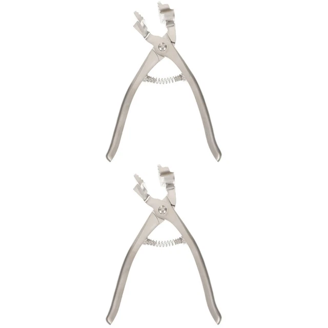 2 Pieces Leinwandzange Metall Drahtkäfig-Schnallenclips Silver