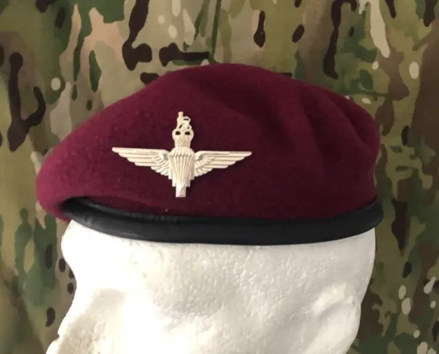 Parachute Regiment Beret & Silver Plate Mod Cap Badge -  Paras  Sfsg