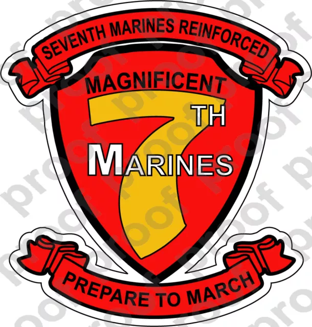 STICKER USMC UNIT 7TH MARINE REGIMENT C oo USMC Lisc 20187 5.00
