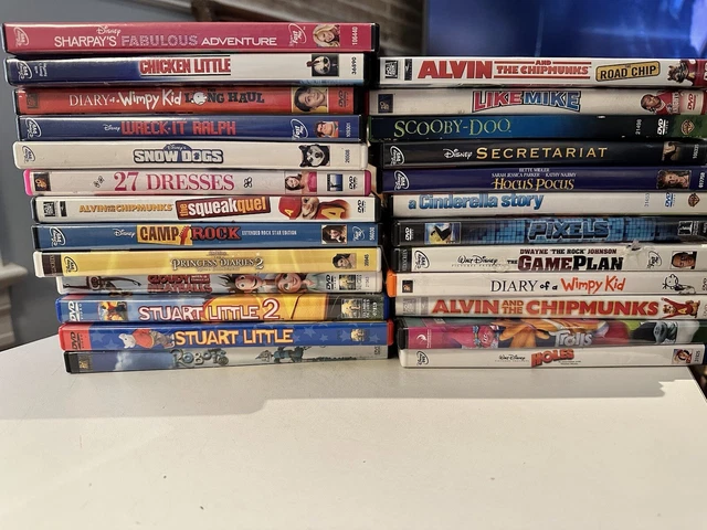 25 Dvd Lot Kids, Family Some Disney All Vg