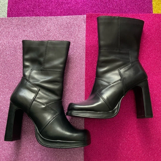 TRUE Y2K BARRATTS vintage square toe boots UK Size 6 Unworn £35.00