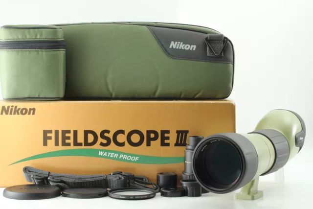 【 BOXED Near MINT 】 Nikon Fieldscope III Angle D=60 P + EyePiece 40x from Japan