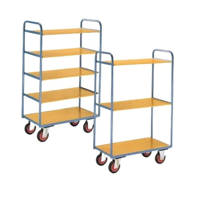 Carrello a pavimento starnuto stretto con 3 o 5 piani di carico carrello commissionatore carrello da tavolo