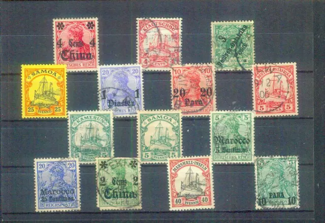 Super Lot Lot Briefmarken aus ehemaligen deutschen Kolonien