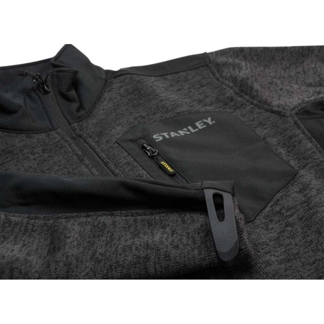 Mens Stanley Zip Up Thermal Insulated Work Fleece Lined Knitted Jumper Jacket Sz 6