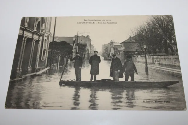 Cpa Les Inondations De 1910 Alfortville Rue Des Camelias