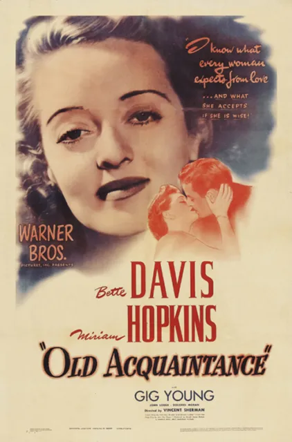 Old acquaintance Bette Davis vintage movie poster print