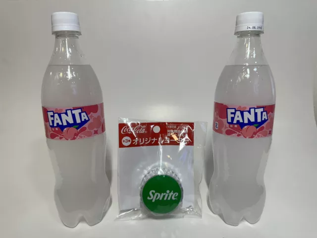 FANTA PEACH 700ml LIMITED EDITION JAPANESE SODA BOTTLES *2 BOTTLES  & BONUS YOYO