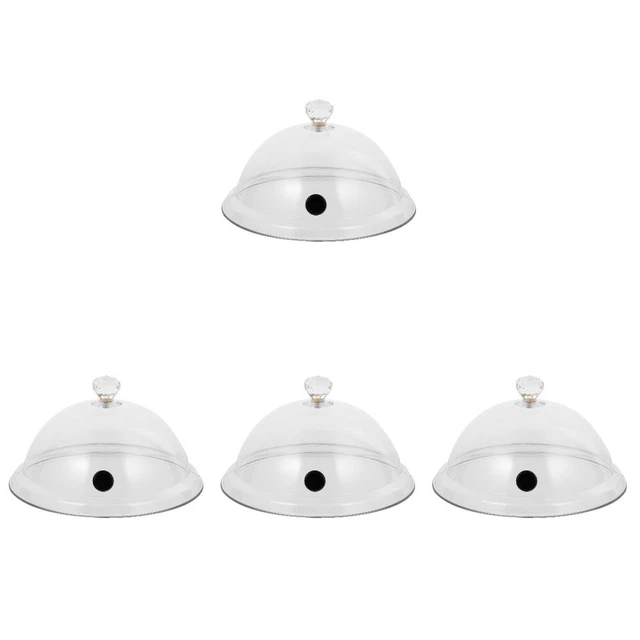 4x Copertura Vetro Torta Cupola Alimentare in Vetro