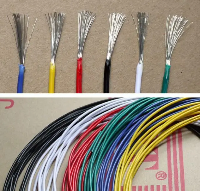 Black Equipment Wire DIY Electrical Wire Flexible Cable UL1015 8/10/12/14~24AWG 3