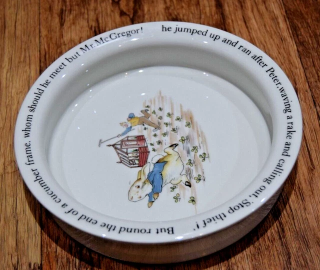 VINTAGE WEDGWOOD BEATRIX Potter Peter Rabbit Mr. McGregor Child's Bowl ...