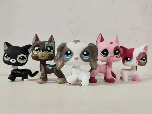 5pcs/lot LPS Toys Littlest Pet Shop Cat Dog #2249#1439#2254#2598#2291 Figures