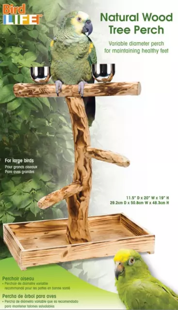 PENN-PLAX Bird-Life Natural Wood Tree Perch for Large Birds and Parrots � Inc... 2