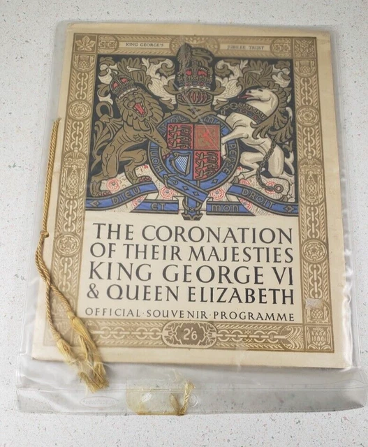 1937 King George VI & Queen Elizabeth Coronation Souvenir Program