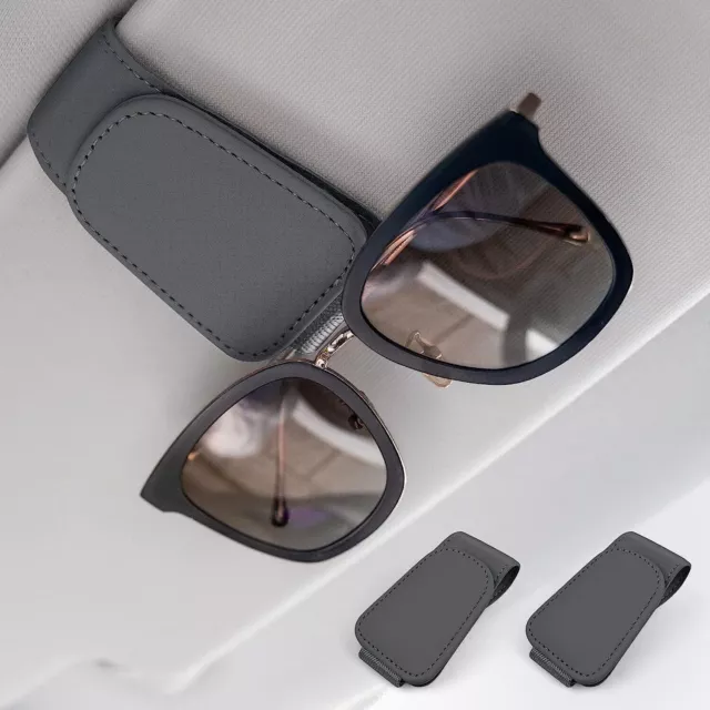 Sonnenbrillenhalter für Auto Sonnenblende, Leder Brille Hanger