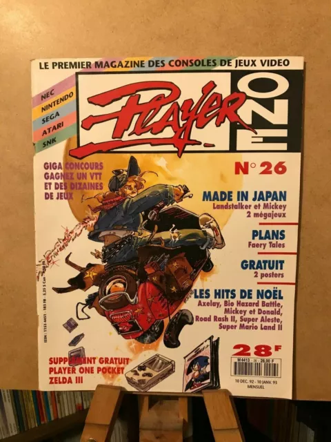 Player One n°26 - Magazine jeux vidéos rétro 1992 - quasi neuf