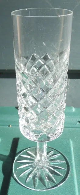 Ceska Canterbury Beveled Diamond Crystal Parfait Fluted champagne Stem