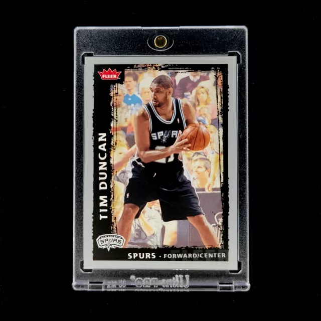 Tim Duncan 🪙🔥🎯- 2008-09 NBA Fleer Basketball San Antonio Spurs HOF Goat #116