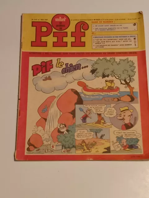 le journal de PIF vaillant bd périodique illustrateurs arnal n°1147 05/1967