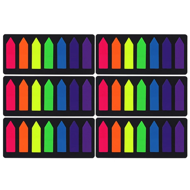 6 Sets Haftnotiz Das Haustier Büro Neon-LED-Schild Notizbuch-Seitenmarkierungen