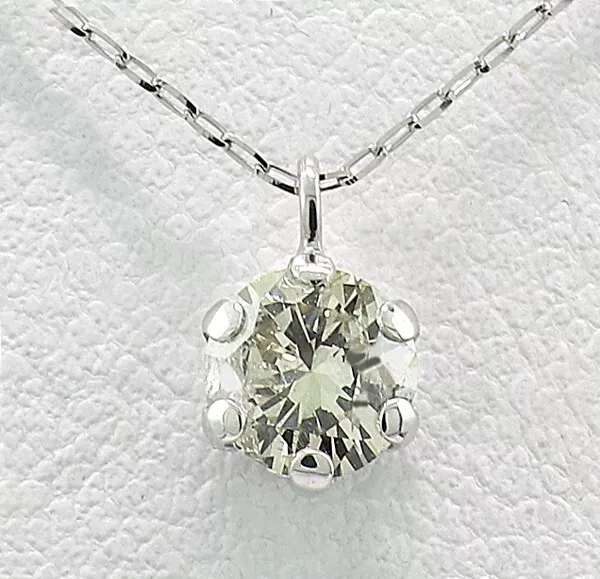 Brillant Anhänger an Collier 0,40 ct FANCY NATURAL 900er Platin Wert 3.870 € NEU