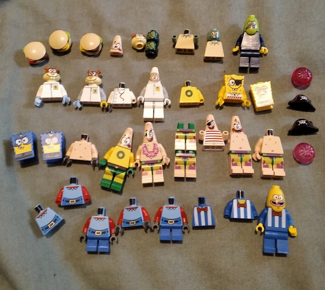 SPONGEBOB SQUAREPANTS LEGO job lot minifigures PATRICK SQUIDWARD MR