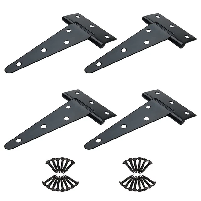6 inch T Strap Hinges, Heavy Duty T-Strap Shed Door Hinges Gate Hinges, Tee