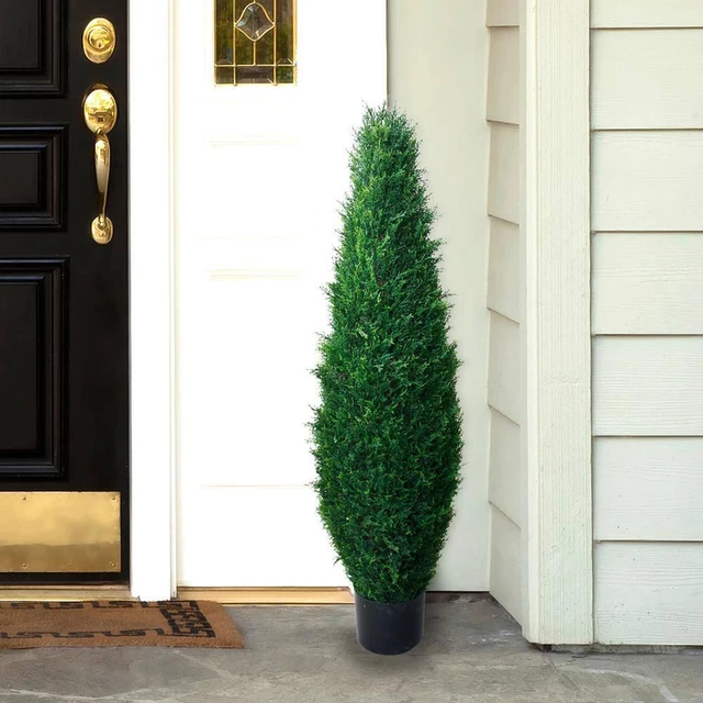 Pure Garden Artificial Cyprus Tree 41 in Faux Realistic UV-Resistant Potted