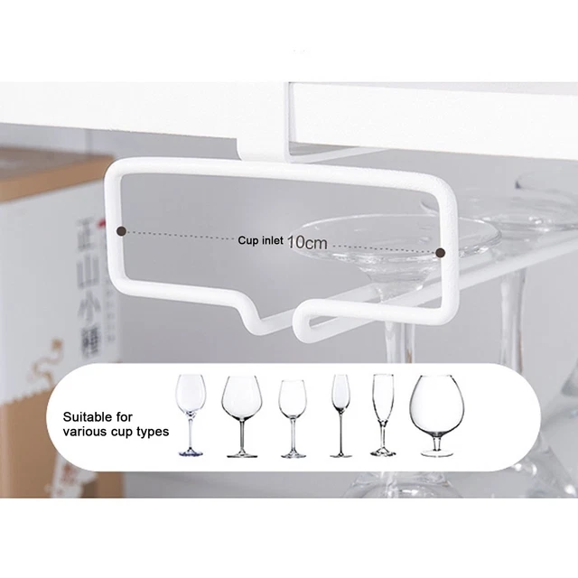 Cup Holder for Upside-down Wine Glass Rack Space-saving Wine Rack Wall-mounted 2
