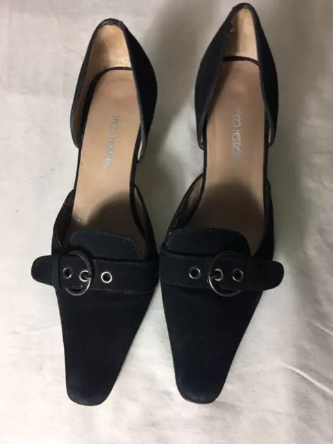 Pacco Herrero Women Black Suede Leather Size 5 (16C).