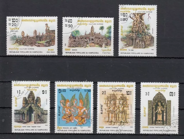 Cambodia: Michel No. 469-474 "Culture of the Khmer" from 1983, stamped B1,15,1-2