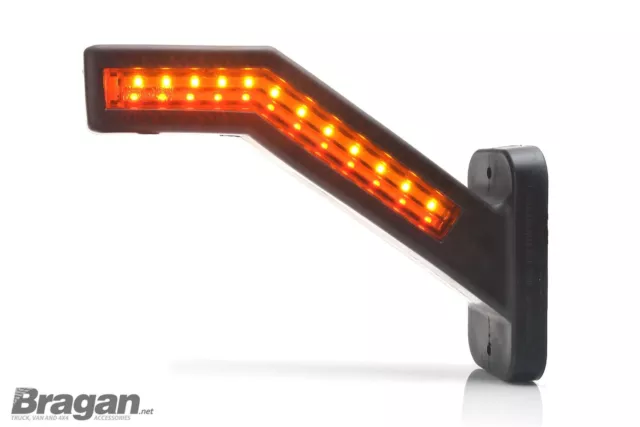 12 V/24 V Bernsteinweiß Rot LED Marker Licht Front Heck Seite Stiel Lampe - links
