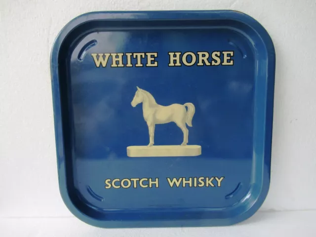 Publicité Vintage Boite Plateau White Horse Scotch Whisky Distillerie Collection