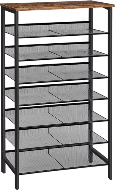 HOOBRO Shoe Rack, Large Capacity Shoe Storage, Tall Shoe Shelf for 21-28 Pairs