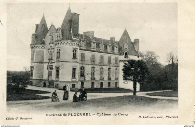 14627 cpa 56 approx. de Plêrmel - Château du Crévy
