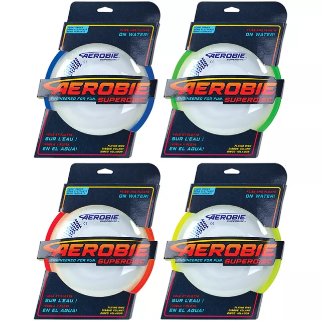 Aerobie Superdisc Wurfscheibe Wurfring Wurfspiel Frisbee mit Gummirand 4 Farben