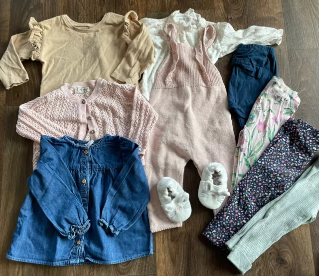 Next Zara H&M Baby Girls Bundle ⭐️10 Items!⭐️ Leggings Tops Outfits 9-12 Months
