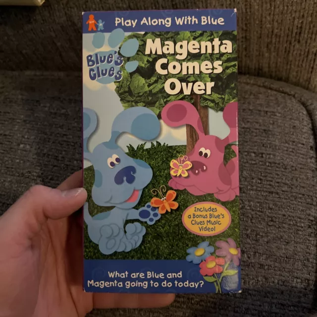 BLUE'S CLUES MAGENTA Comes Over VHS 2000 Nick Jr Nickelodeon Blue ...
